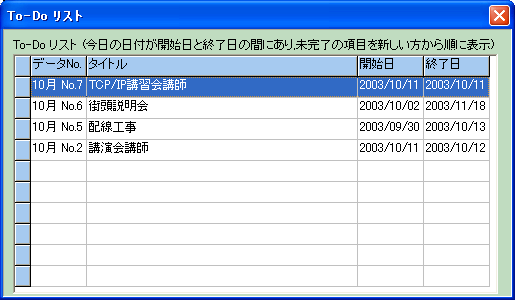 今日のお仕事